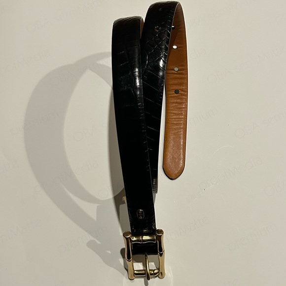 5 genuine leather high quality Italian Ralph Lauren Allsaints Chain Belts black - Picture 9 of 12